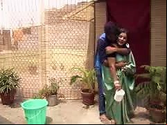 Satin Silk Saree Aunty Romance