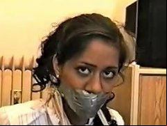 Indian Girl Wrap Gagged And Bound